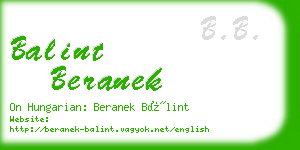 balint beranek business card